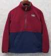 画像1: 【ビンテージ】L.L.Bean【ＬＬビーン】【エンジｘ紺】【ハーフジップ】【フリース】プルオーバーフリース レディース古着【サイズW-S】  (1)