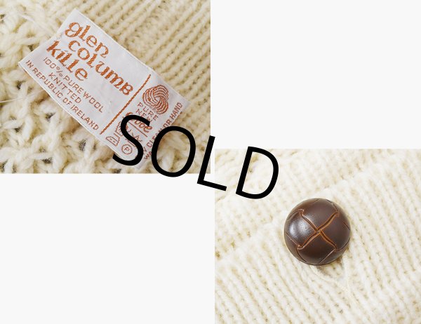 画像2: ビンテージ【アイルランド製】【Glen columb kille】【アランカーディガン】【レディース古着】  (2)