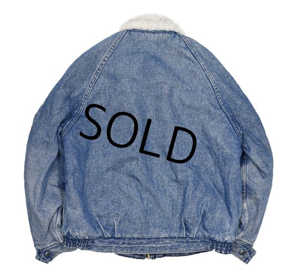 画像4: 90's【USA製】【ビンテージ】【リーバイス】【LEVI'S】シルバーメダル【75409】ケミカルウォッシュ ボアデニムジャケット【サイズL】  (4)