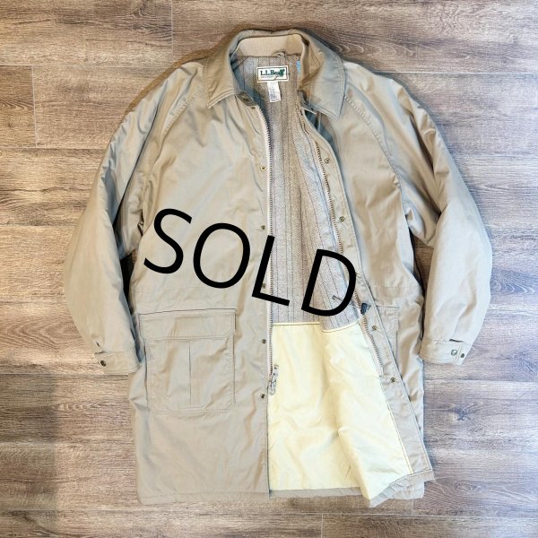 画像3: 90's【USA製】【ビンテージ】【ＬＬビーン】【L.L.bean】ベージュ【ウール裏地付き】【ストームコート】【サイズXＬ】  (3)