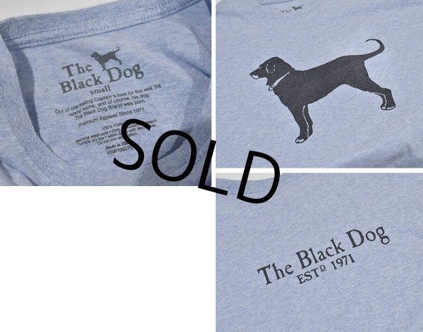 画像2: 【ビンテージ】The Black Dog【犬プリント】【ロンT】水色【サイズS】  (2)