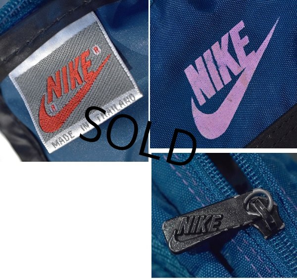 画像2: 90’s~【ビンテージ】【NIKE】ナイキ【ブルーxピンク】【ウエストバッグ】【ウエストポーチ】  (2)