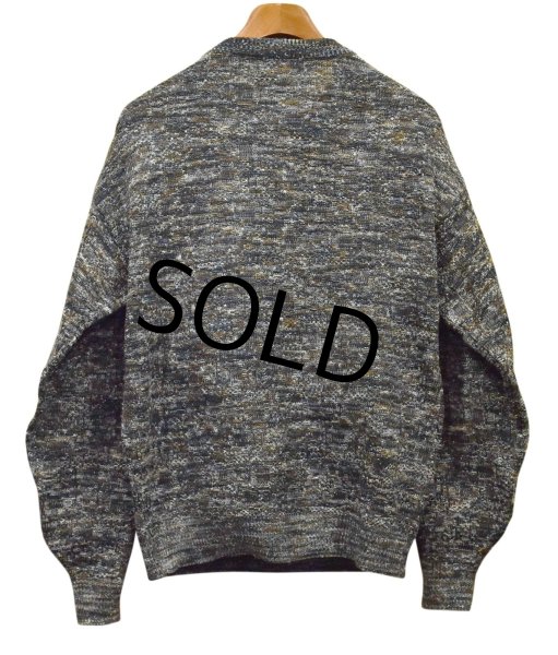 画像3: ビンテージ【Alan Stucht】茶x白x黒 アクリルxレーヨン セーター 【サイズL】   (3)