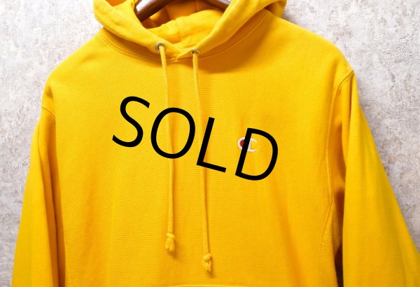 画像3: 【チャンピオン】【Champion】【イエロー】【無地】【リバースウィーブパーカー】【サイズM】  (3)