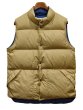 画像1: 【ビンテージ】【L.L.bean】刻印ボタン【L.L.ビーン】ベージュ×青【ダウンベスト】【サイズＭ】  (1)