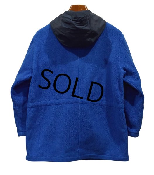 画像3: USA製【ビンテージ】【エディーバウアー】【フード付き】【青×紺】【フルジップフリース】レディース古着【レディースXS】  (3)