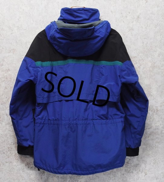 画像3: 80's~【ビンテージ】【LLビーン】【L.L.bean】【緑x青xエメラルドグリーン】ナイロン【アノラックパーカー】【サイズM】  (3)