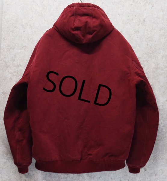 画像3: 【ビンテージ】【カーハート】【carhartt】ワイン【ダック地】ダックパーカー【アクティブパーカー】【フルジップパーカー】【XL-TALL】  (3)