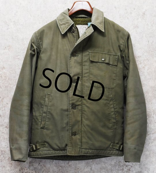 画像3: 【ビンテージ】【米軍実物】U.S.NAVY【ROCK STAR】【バックステンシル入り】【A-2】【デッキジャケット】  (3)