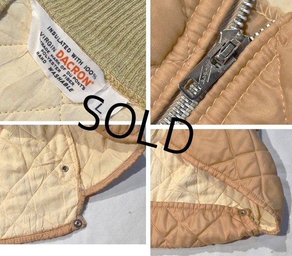 画像2: 70’s【ピンク】【ジップアップキルティングカーディガン】【サイズＬ】  (2)