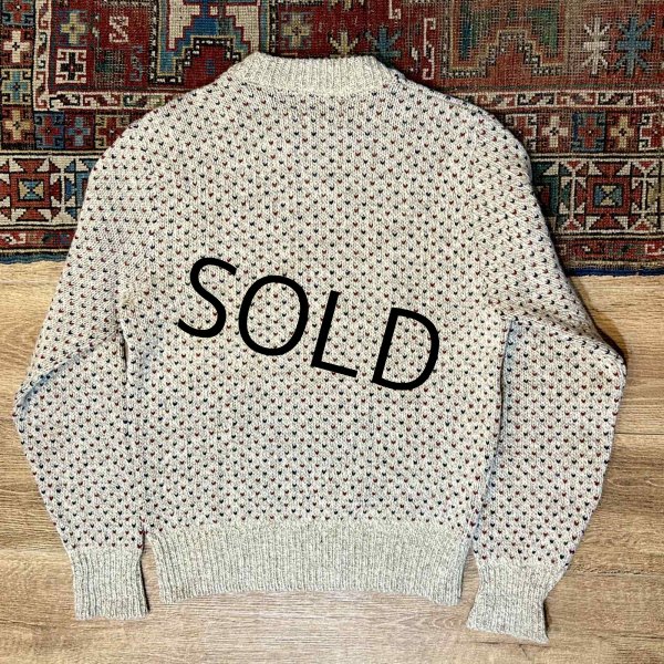 画像3: 【HIGH SIERRA】ハイシエラ【オートミールx赤x紺】【バーズアイ柄】セーター【サイズM】  (3)