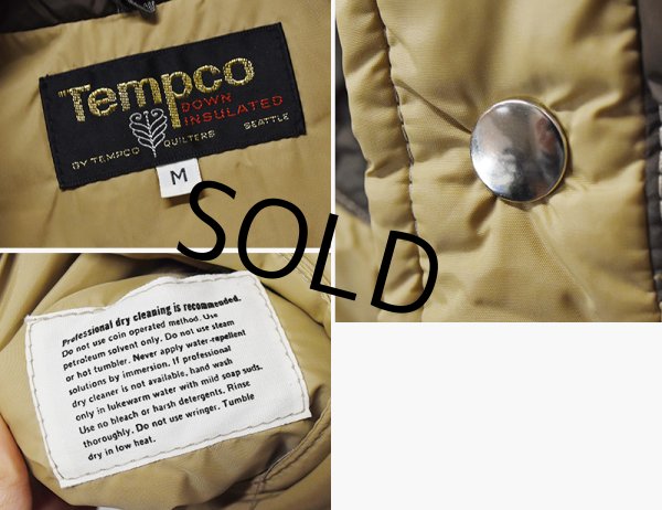 画像2: 【Tempco】【茶色×ベージュ】【ベスト】【ダウンベスト】【サイズM】  (2)