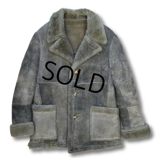 画像4: 【ビンテージ】【Macy's】【メーシーズ】【LEATHER WORKS】グレー【ムートンコート】ムートンジャケット【US42】  (4)