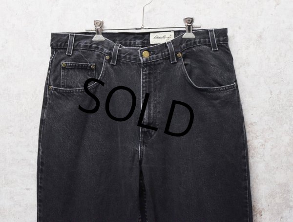 画像3: 90's~【USA製】 ビンテージ【Eddie Bauer】【エディーバウアー】【ブラック】【デニムパンツ】【36x32】  (3)