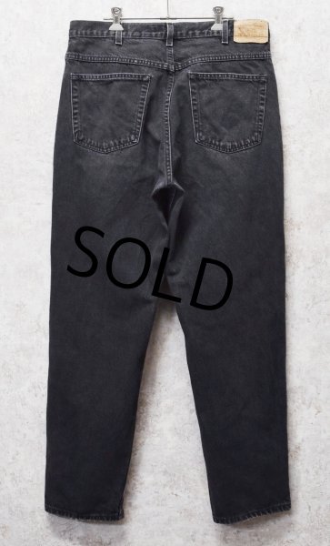 画像4: 90's~【USA製】 ビンテージ【Eddie Bauer】【エディーバウアー】【ブラック】【デニムパンツ】【36x32】  (4)