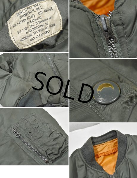 画像2: 60's【ビンテージ】【米軍実物】USAF 【アルファ製造】【MA-1】【8279D】【ALPHA】 【サイズM】  (2)