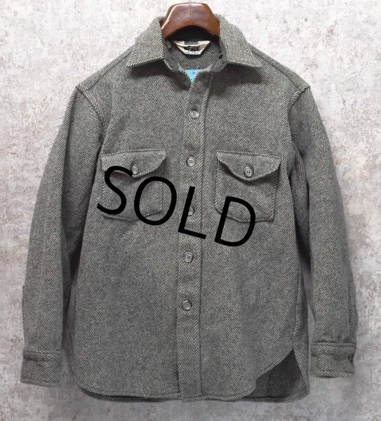 画像1: 70’s~ USA製【ビンテージ】Woolrich【ウールリッチ】【グレー】【ウールシャツ】【サイズM】  (1)