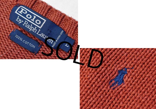画像2: 【ラルフローレン】POLO RALPH LAUREN【赤ピンク】【コットンセーター】【サイズL】  (2)