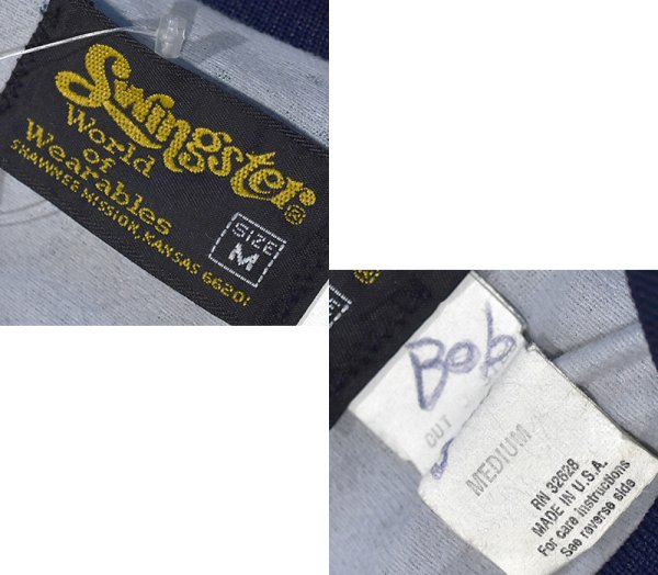 画像2: 80's【USA製】ビンテージ【Swingster】スウィングスター【USCG】【ナイロンジャケット】サテンブルゾン【サイズM】  (2)