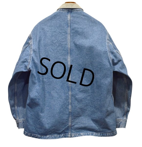 画像3: 90's【USA製】【ビンテージ】【Lee】【Lee RIVETED】リー【襟コーデュロイ】【デニムカバーオール】サイズL  (3)