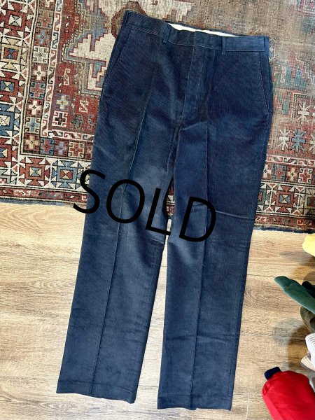 画像2: デッドストック【USA製】【HAGGAR】【ハガー】紺【コーデュロイパンツ】【コーデュロイスラックス】【34x32】  (2)