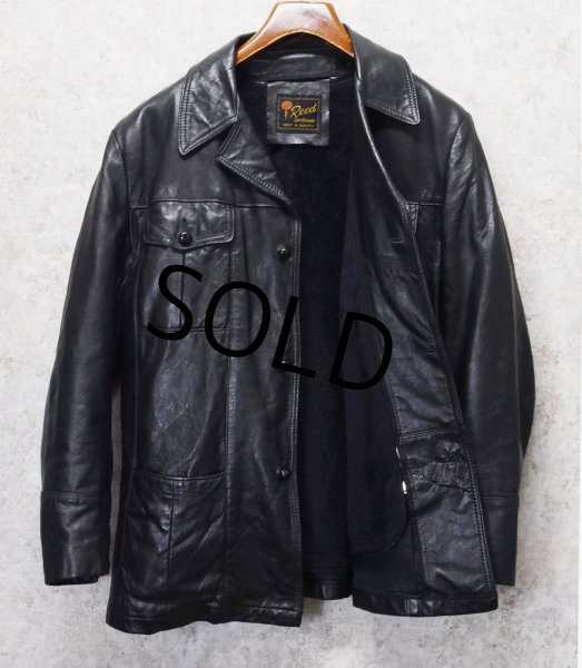 画像4: 80's USA製【ビンテージ】【Reed Sports wear】【黒】ボアライナー付き レザージャケット【40】  (4)