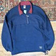 画像1: 90's USA製【ラッセル】RUSSEL【紺xワイン】【ハーフジップ】【スウェット】【サイズM】  (1)