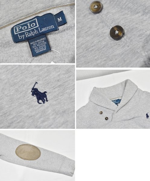 画像2: 【ラルフローレン】【POLO RALPH LAUREN】【グレー】【ショールカラースウェット】【サイズM】  (2)
