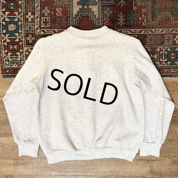 画像3: 90's【USA製】【ビンテージ】【HILTON】【グレー×黒】【ヘンリーネックスウェット】M  (3)