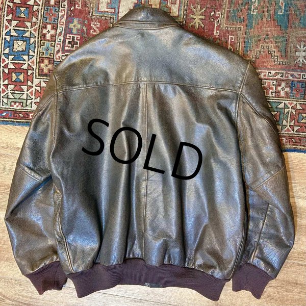 画像3: ~80's【USA製】【ビンテージ】【LLビーン】【L.L.bean】A-2タイプ レザージャケット【サイズ44TALL】  (3)