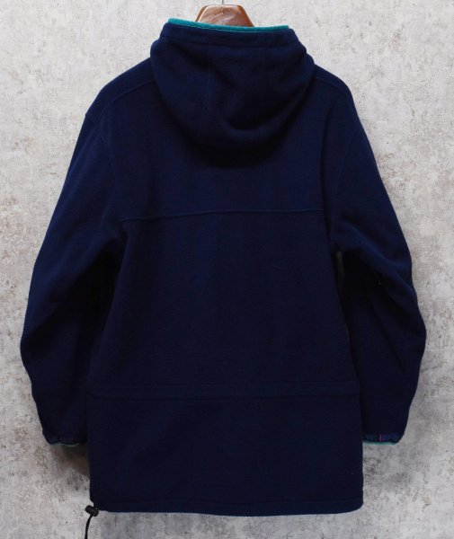 画像3: 90's 【L.L.Bean】ビンテージ【LLビーン】ポーラテック【WIND BLOCK SERIES】紺xエメラルドグリーン【ハーフジップフリースパーカー】アノラック サイズW-L  (3)