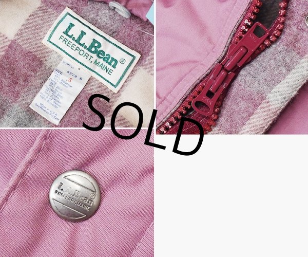 画像2: 80's【USA製】【ビンテージ】【L.L.Bean】LLビーン【ウール裏地】【ピンク】【マウンテンパーカー】レディース古着【サイズW-S】  (2)