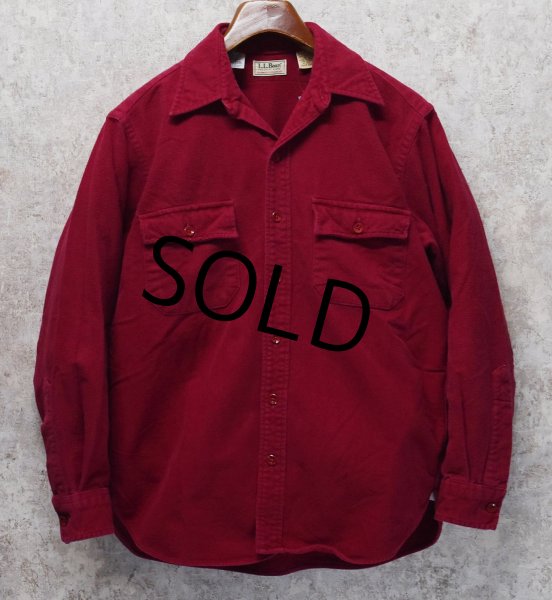 画像1: USA製【ビンテージ】【L.L.Bean 】【ＬＬビーン】赤【シャモアクロスシャツ】【サイズ16】  (1)