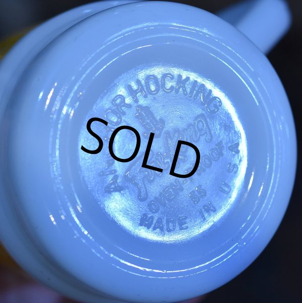 画像2: 【Fire King】【ファイヤーキング】【イエローギンガムチェック】【スタッキングマグ】【マグカップ】  (2)