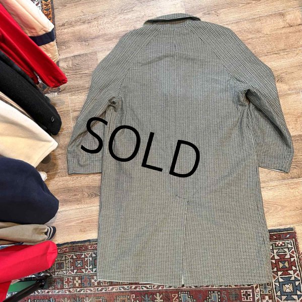 画像5: 【イタリー製】【ビンテージ】【ベージュ×緑千鳥格子】【リバーシブル】【ステンカラーコート】  (5)