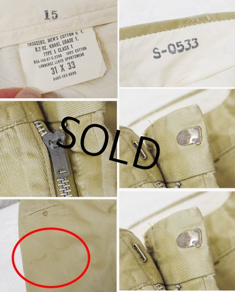 画像2: 60's【ビンテージ】U.S.ARMY【米軍実物】【チノパンツ】31×33  (2)