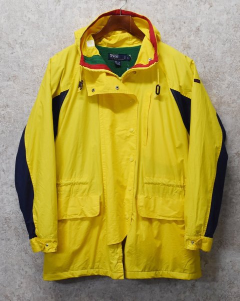 画像3: 【ビンテージ】【ラルフローレン】【POLO ralph lauren】【黄色×紺×裏地緑】【マウンテンパーカー】【サイズＬ】  (3)