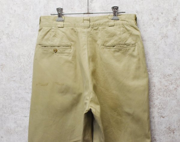 画像3: 60's【ビンテージ】U.S.ARMY【米軍実物】【チノパンツ】31×33  (3)