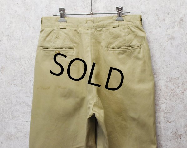 画像3: 60's【ビンテージ】U.S.ARMY【米軍実物】【チノパンツ】31×33  (3)