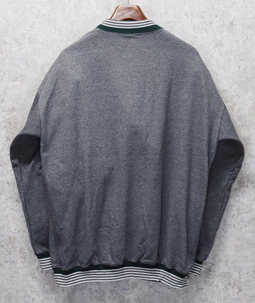 画像3: 90's デッドストック 【USA製】【FAMOUS】【グレー×リブ緑ライン】リブボーダー【スウェット】【サイズXL】  (3)