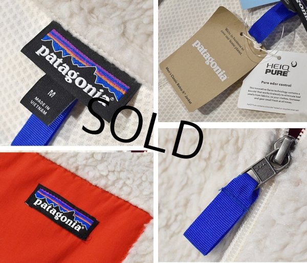 画像2: 新品未使用‼【パタゴニア】【PATAGONIA】【クラシック レトロX】【ナチュラル×青×赤】【フリースジャケット】【サイズＭ】  (2)