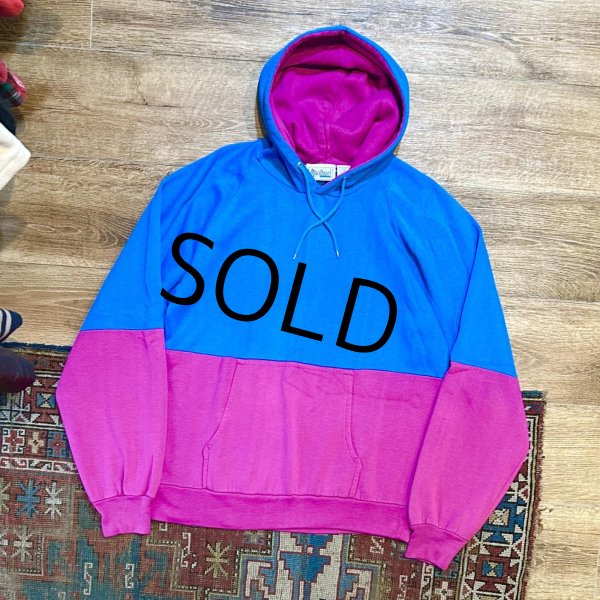 画像1: 80’ｓ【ビンテージ】マクレガー【McGREGOR】ターコイズｘピンク【切り返し】【アクリルパーカー】【サイズＭ】  (1)