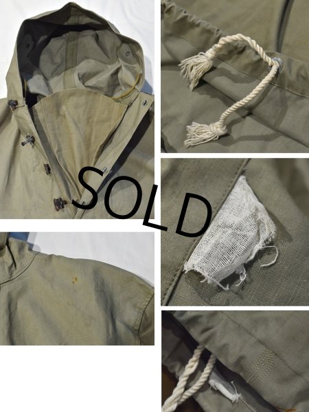画像2: 【40's】【米軍実物】【ビンテージ】【U.S.NAVY】【フック】ウェットウェザーパーカー【レインパーカー】 【デッキパーカー】  (2)