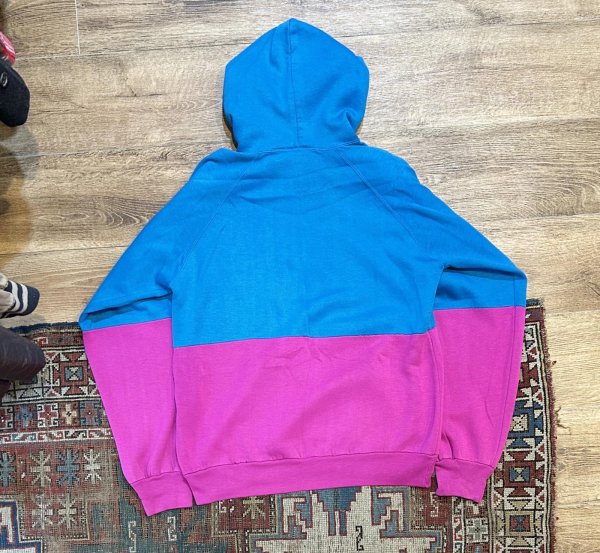 画像3: 80’s【ビンテージ】マクレガー【McGREGOR】ターコイズxピンク【切り返し】【アクリルパーカー】【サイズM】  (3)