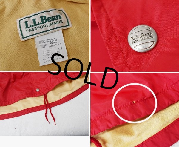 画像2: 80's【USA製】【L.L.Bean】LLビーン【赤】【コーチジャケット】【ジャケット】ナイロンジャケット【サイズＬ】  (2)