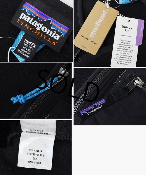 画像2: 新品未使用【パタゴニア】patagonia【黒】【シンチラカーディガン】【フリースカーディガン】フリース【サイズXXS】  (2)