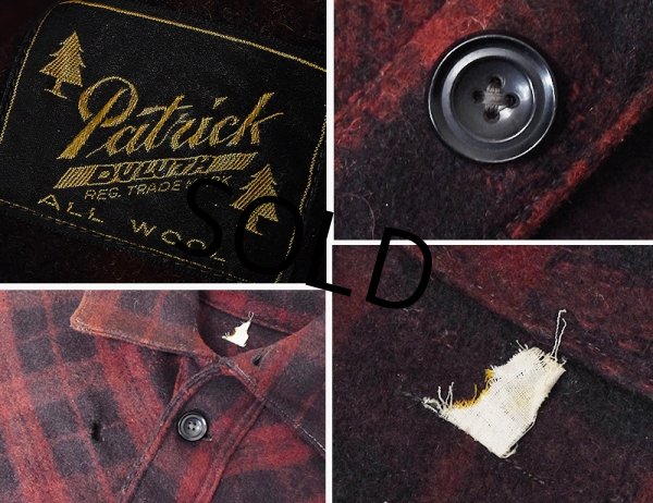 画像2:  30’s【ビンテージ】【Patrick】ウール マッキーノジャケット  (2)