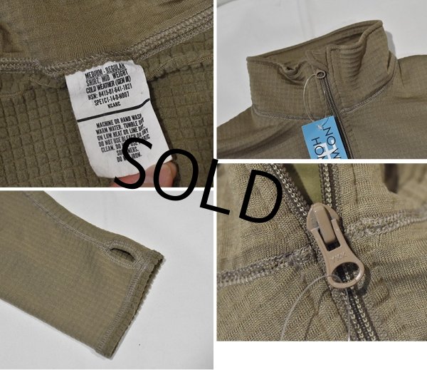 画像2: ビンテージ【米軍実物】U.S.ARMY【ECWCS】GEN3【LEVEL2】【コヨーテ】ブラウン タンカラー【ミッドウェイトシャツ】【M-R】  (2)