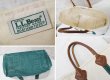 画像2: 80's【ビンテージ】【L.L.bean】【レザーハンドル】【エルエルビーン】生成りｘ緑【キャンバス】【トートバッグ】【キャンパストート】  (2)