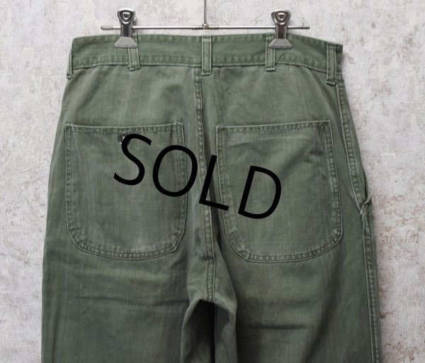画像4: 50's【ビンテージ】米軍実物【USMC】【P53】【HBTパンツ】トラウザーズ【W30】   (4)